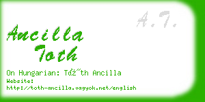 ancilla toth business card